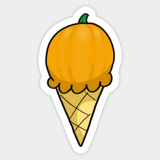 Pumpkin Ice Cream Come Sticker